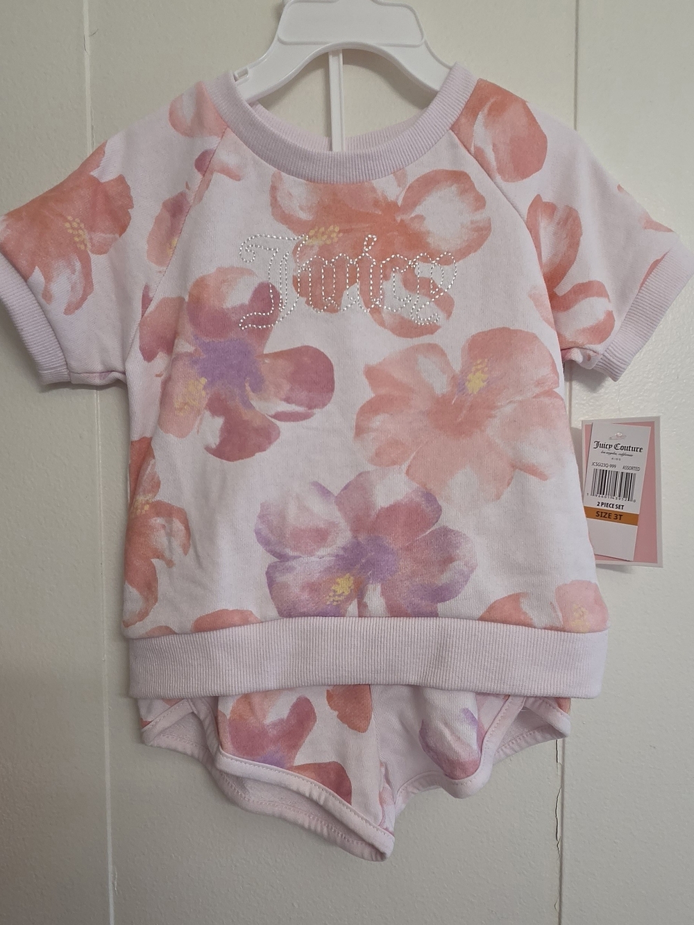 Juicy Couture Pink Floral Two-Piece Set